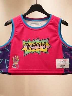HGC Rugrats Pink Graphic Crop Tank Top